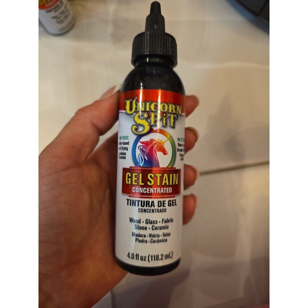 Gel Stain and Glaze, Midnigth's Blackness 4.0 FL OZ Bottle Black 0422019C 19aw09